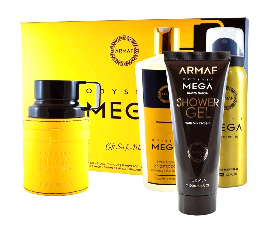 Armaf Odyssey Mega 4-Piece Set 3.4oz Eau de Parfum - Caballeros