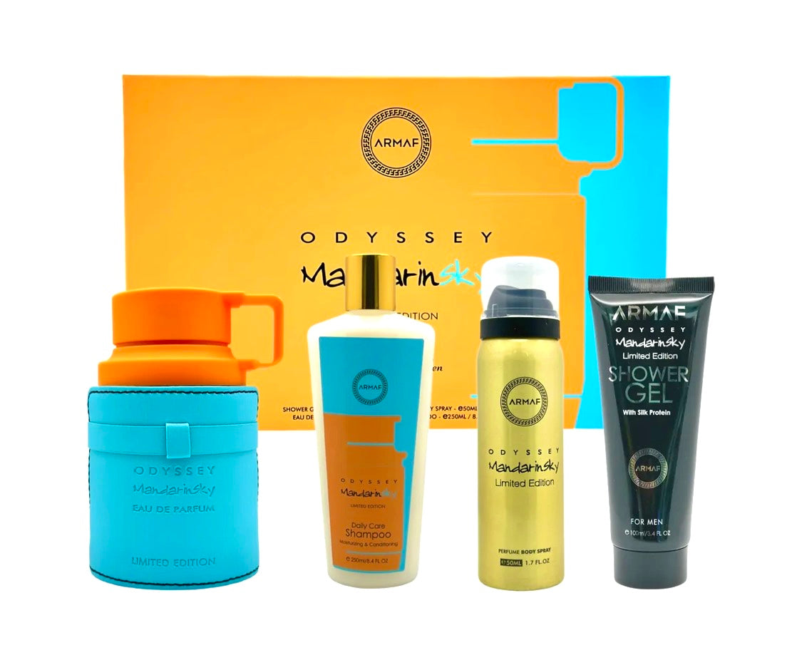 Armaf Odyssey Mandarin 4-Piece Set 3.4oz Eau de Parfum - Caballeros